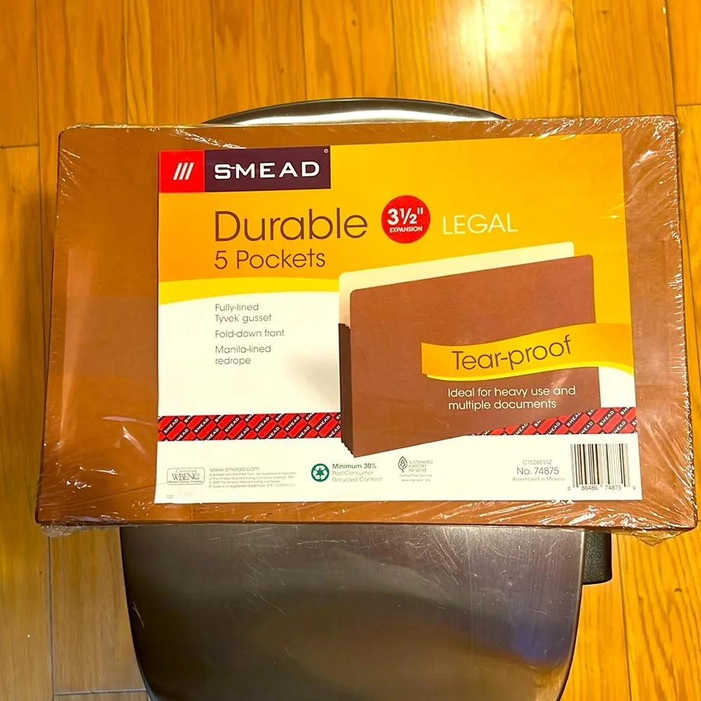 SMEAD.Durabke 3 1/2” Expansion Legal 5 Pockets